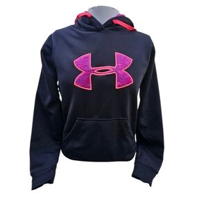 Under Armour UA Storm Hoodie Women’s‎ Small Black Pink Logo Pullover